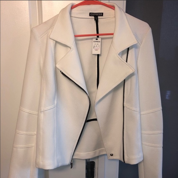 Express White Moto Jacket - Picture 2 of 4
